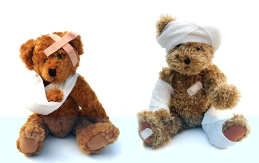wounded teddies